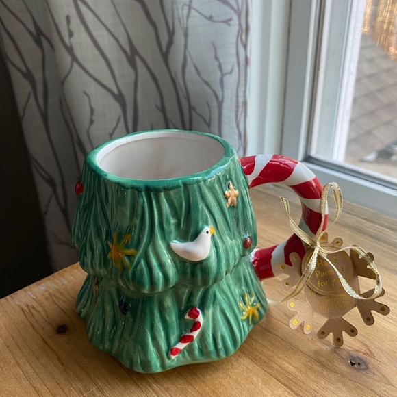 NWT Rare 3 Hand Painted Holiday Coffee Mugs Snowman Mug Santa Mug Christmas Tree - Picture 4 of 8